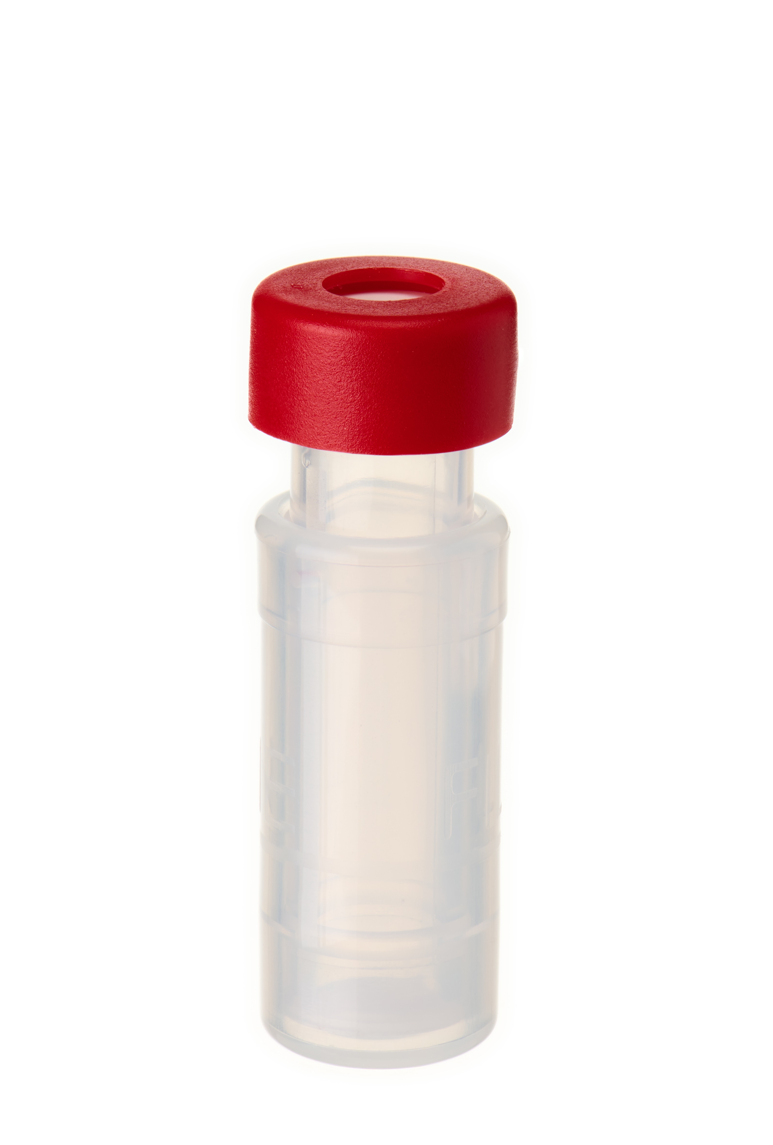 Filter vial PP, mit Kappe rot PP, Filtermaterial PTFE, 0.45µm, Packung mit 100 Stück